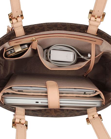 michael kors laptop tote|michael kors rolling laptop bag.